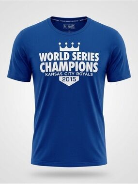 Kansas City Royals 2015 World Series Champions T-Shirt Men’s Large Blue MLB